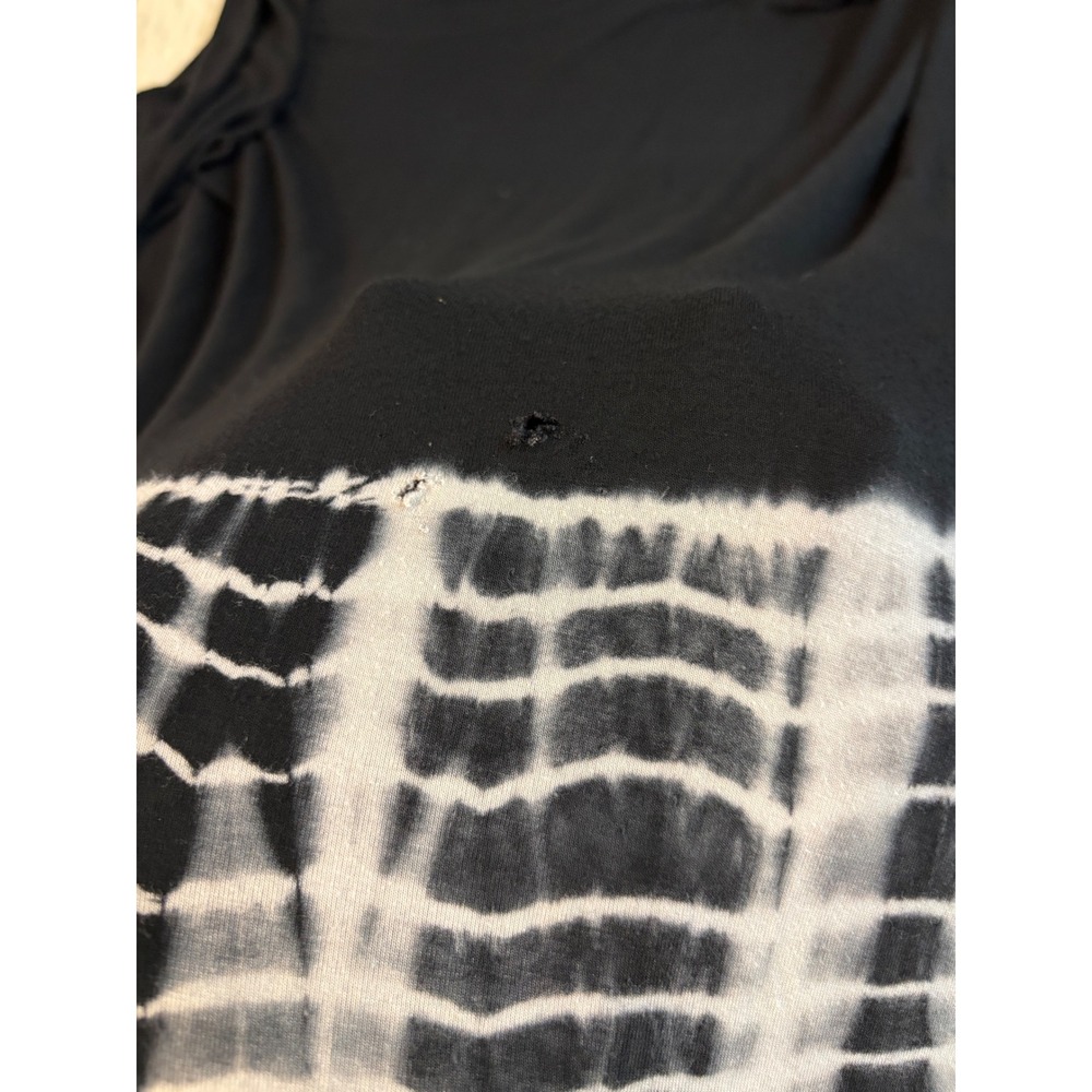 Avenue Plus Size 30/32 Black White Tie Dye Stripe Maxi Skirt Rayon Stretch USA - Picture 3 of 8